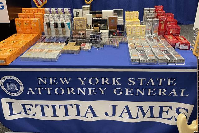 Attorney General Letitia James says authorities have seized more than $3.8 million worth of stolen luxury clothing, thousands of items from drug stores, more than 550 gift and cash cards, and more than $300,000 in cash.